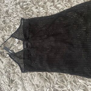 Black Mesh Bathing Suit Coverup XL
